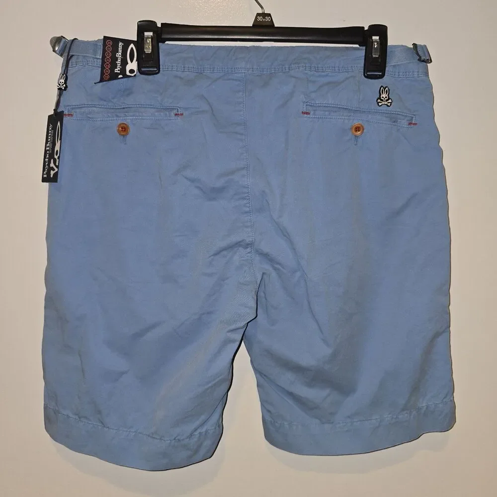 Psycho Bunny Triumph Shorts Men's 34 Blue Adjustable Waist Classic Comfort NWT